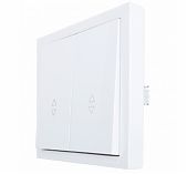 Выключатель проходной двойной Lezard Zima 704-0288-106QC, безвинтовой зажим, белый