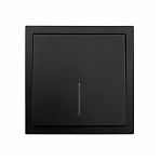 Выключатель с подсветкой Lezard Zima 704-4288-111QC, безвинтовой зажим, черный бархат
