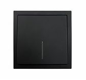 Выключатель с подсветкой Lezard Zima 704-4288-111QC, безвинтовой зажим, черный бархат