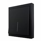 Выключатель с подсветкой Lezard Zima 704-4288-111QC, безвинтовой зажим, черный бархат