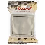 Выключатель проходной Lezard Leto, открытая установка, пластиковый, кремовый