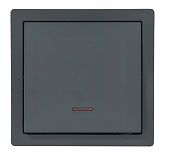 Выключатель с подсветкой Lezard Leto 752-3400-111, накладной монтаж, графит
