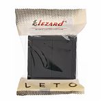 Выключатель двойной Lezard Leto 752-4200-101, накладной, чёрный бархат