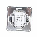 Выключатель двойной с подсветкой Systeme Electric AtlasDesign ATN000353 встраиваемый, алюминий