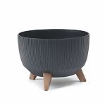 Кашпо Roma Eco recycled Jumper, на ножках, d-29 см, h-23 см, 9.3 л, антрацит