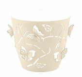 Горшок для цветов Butterflies Plast Team круглый молочный туман D=115 мм 0,7 л