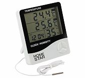Термометр-гигрометр цифровой HomeStar HS-0109, выносной датчик
