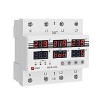 Трехфазное реле напряжения и тока EKF MRVA-3 63A