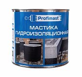 Мастика Profimast битумная, гидроизоляционная, черный, 2 л, 1.8 кг 4607952900639 