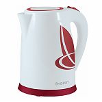 Чайник электрический Energy E-211 диск, 1.8 л, 2.2 кВт, бело-красный