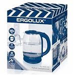 Чайник Ergolux ELX-KG05-C02 1600 Вт, черный с LED подсветкой Для визуального контроля