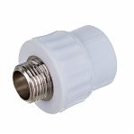 Муфта полипропиленовая комбинированная 25х1/2" НР белая
