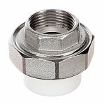 Муфта полипропиленовая разъёмная 20х1/2" ВР белая