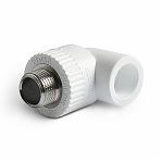 Колено с креплением ProAqua 20х1/2" НР полипропилен, белое 40х50х60 мм