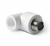 Колено с креплением ProAqua 20х1/2" НР полипропилен, белое 40х50х60 мм
