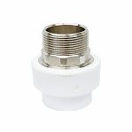 Муфта комбинированная 40х1.1/2" НР белая