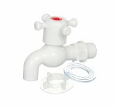 Кран водоразборный ComfortFactor 1/2 дюйма, с гайкой, пластик