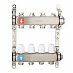 Коллектор Gappo G428.4 регулируемый с зап. клапаном 4-вых. x1"x3/4"