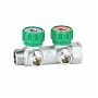 Коллектор Gappo G1001.02 плоское уплотнение, 2 выхода, ВР-НР 3/4"х1/2"