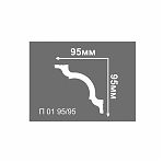 Плинтус потолочный П 01 95/95