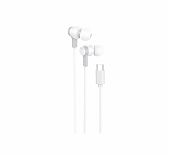 Наушники внутриканальные Hoco М86 Ocean, Type-C 1.2 м, белые