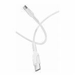 Кабель GoPower GP21T USB (m)-Type-C (m) 3.0 A, 27 W, силикон, белый