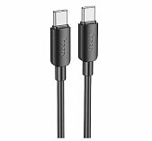 Шнур Hoco x96 hyper type-c, 3А, pd60w, 1 м, pvc, поливинилхлорид, черный