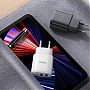 Блок зарядный Hoco C141A + кабель Type-C, 2USB Для быстрой зарядки, 2.1A, 1 м, белый