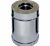 Труба для дымоходов Ferrum d 160х250 мм, сталь 0.5 мм, сэндвич-конструкция, длина 0.25 м