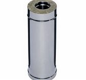 Труба  для дымохода Ferrum d 130x200 мм, сталь 0.5 мм, сэндвич-конструкция, длина 0.5 м