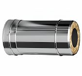 Труба для дымохода Ferrum d 150x210 мм, сталь 0.5 мм, сэндвич-конструкция, длина 0.5 м