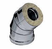 Отвод (колено) дымохода Ferrum d 130х200 мм, угол 135 гр., сталь 0.5 мм, сэндвич-конструкция