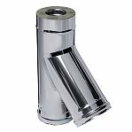 Тройник для дымоходов Ferrum d 130x200 мм, сталь 0.5 мм, 135 гр., сэндвич-конструкция
