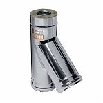 Тройник для дымохода Ferrum К d 180х280 мм, угол 135 гр., сталь 0.8 мм, сэндвич-конструкция