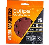 Диск шлифовальный с липучкой Tulips tools EA05-200 125 мм, 6 шт. в наборе, для шлифовки