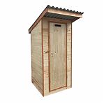 Туалет деревянный для дачи, односкатная крыша, профнастил, 980х2200х1020 мм