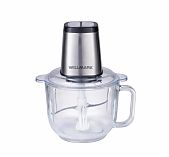 Измельчитель Willmark WMC-7292 600 Вт, стеклянная чаша 3 л, 2 режима, двойное лезвие из нержавеющей стали, 2001824