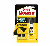 Клей Henkel  Момент Супер, секундный, универсальный, водостойкий, однокомпонентный, 3 г