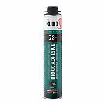 Клей-пена Kudo Proff 28+ Block Adhesive для строительных блоков и кирпича, полиуретановый, 1000 мл