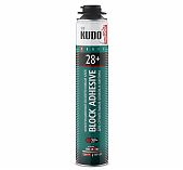 Клей-пена Kudo Proff 28+ Block Adhesive для строительных блоков и кирпича, полиуретановый, 1000 мл