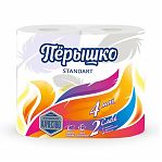 Бумага туалетная Перышко STANDART 2 слоя 4 рулона, белая