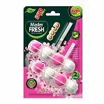 Блок MASTER FRESH подвесной для унитаза DUO EFFECT GOLD 5 В 1, 400 смываний, сакура