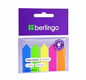 Флажки-закладки Berlingo Ultra Sticky пластиковые стрелки, 5 неоновых цветов, 12х44 мм