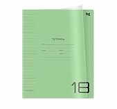 Тетрадь BG UniTone, Green, пластиковая, прозрачная обложка, клетка, 18 л