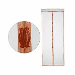 Сетка москитная на дверь Рыжий кот Птички, на магнитах, 0.9x2.2 м, коричневая