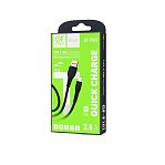 Кабель GFPower F16T, индикация USB Type-C 1 м, 3,6 A, черный ПВХ GF-F16T-BLK
