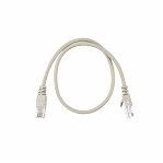 Патч-корд GoPower RJ-45-RJ-45 кат.5е, ПВХ, круглый, серый, 0.5 м