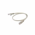 Патч-корд GoPower RJ-45-RJ-45 кат.5е, ПВХ, круглый, серый, 0.5 м