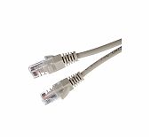 Патч-корд GoPower RJ-45-RJ-45 кат.5е, ПВХ, круглый, серый, 1 м