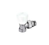 Клапан Giacomini R5TG ручной, угловой, 1/2", 1/2", ВН, латунь, хромированный, отвод герметичный